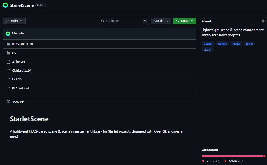 Starlet Scene Project Screenshot